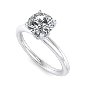 Skye Refined Solitaire Engagement Ring in $14K White Gold 18K White Gold Platinum$