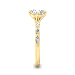 Sleek Marquise Band Engagement Ring in $14K Yellow Gold 18K Yellow Gold$