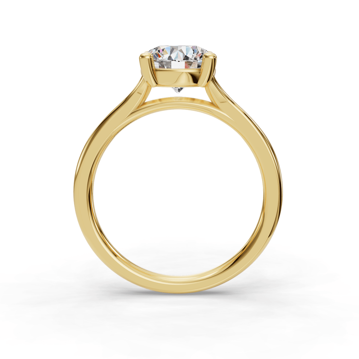 Solstice Split Shank 4-Prong Solitaire Engagement Ring in $14K Yellow Gold 18K Yellow Gold$
