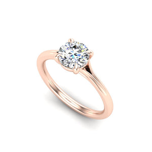 Solstice Split Shank 4-Prong Solitaire Engagement Ring in $14K Rose Gold 18K Rose Gold$