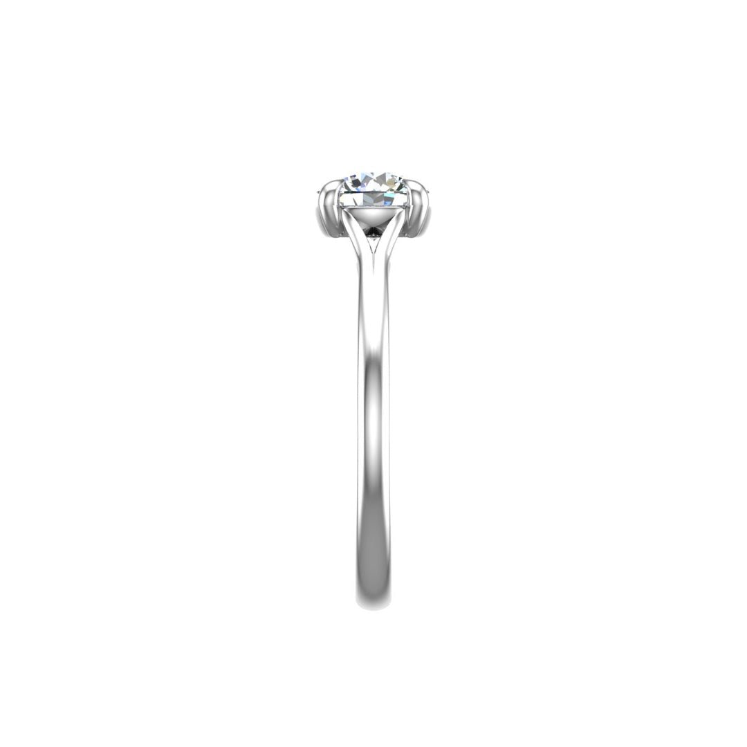 Solstice Split Shank 4-Prong Solitaire Engagement Ring in $14K White Gold 18K White Gold Platinum$ 
