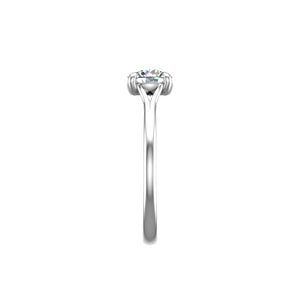 Solstice Split Shank 4-Prong Solitaire Engagement Ring in $14K White Gold 18K White Gold Platinum$ 