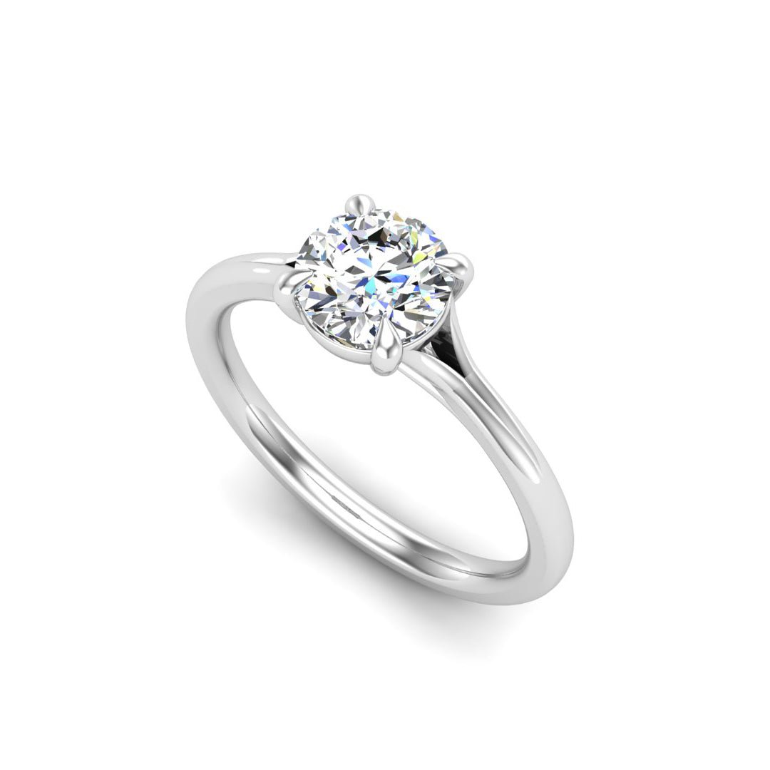 Solstice Split Shank 4-Prong Solitaire Engagement Ring