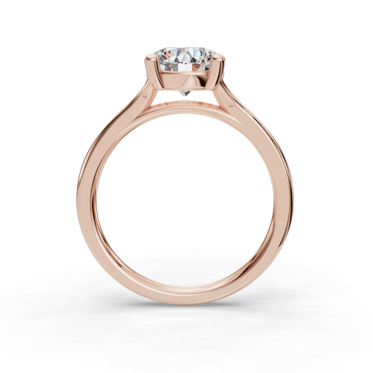 Solstice Split Shank 4-Prong Solitaire Engagement Ring in $14K Rose Gold 18K Rose Gold$