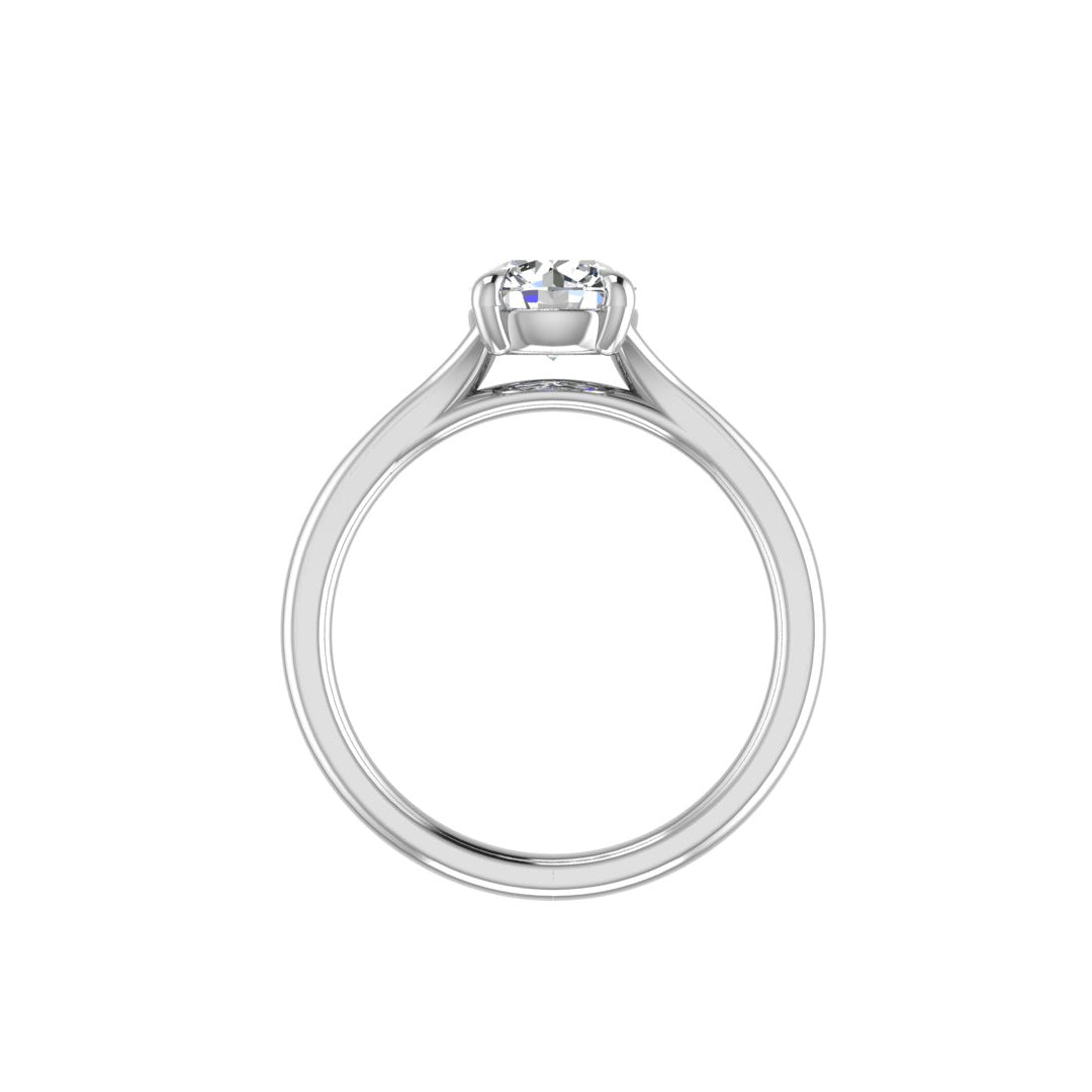 Solstice Split Shank 4-Prong Solitaire Engagement Ring in $14K White Gold 18K White Gold Platinum$