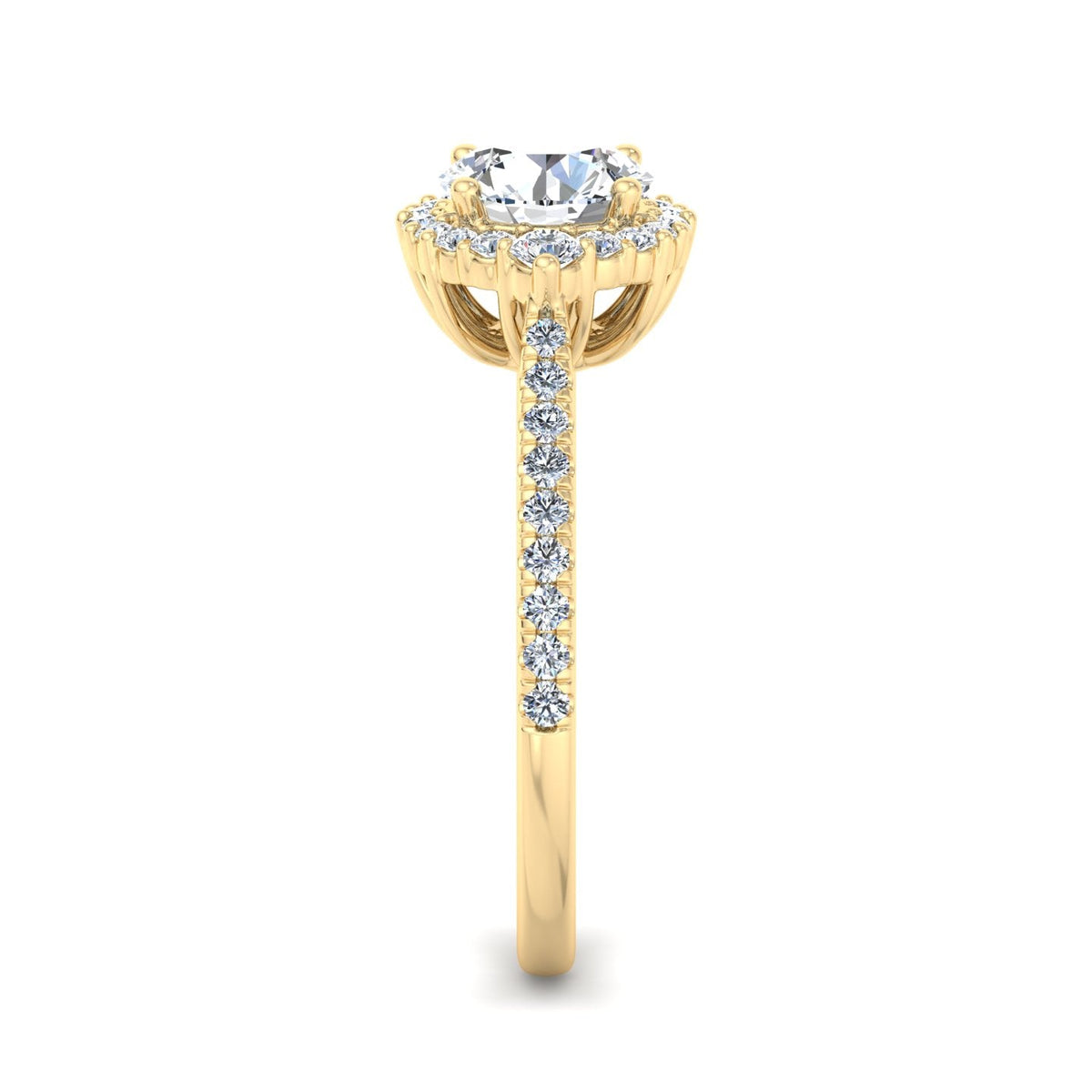 Stella Diamond Halo Engagement Ring in $14K Yellow Gold 18K Yellow Gold$