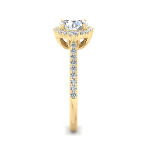 Stella Diamond Halo Engagement Ring in $14K Yellow Gold 18K Yellow Gold$