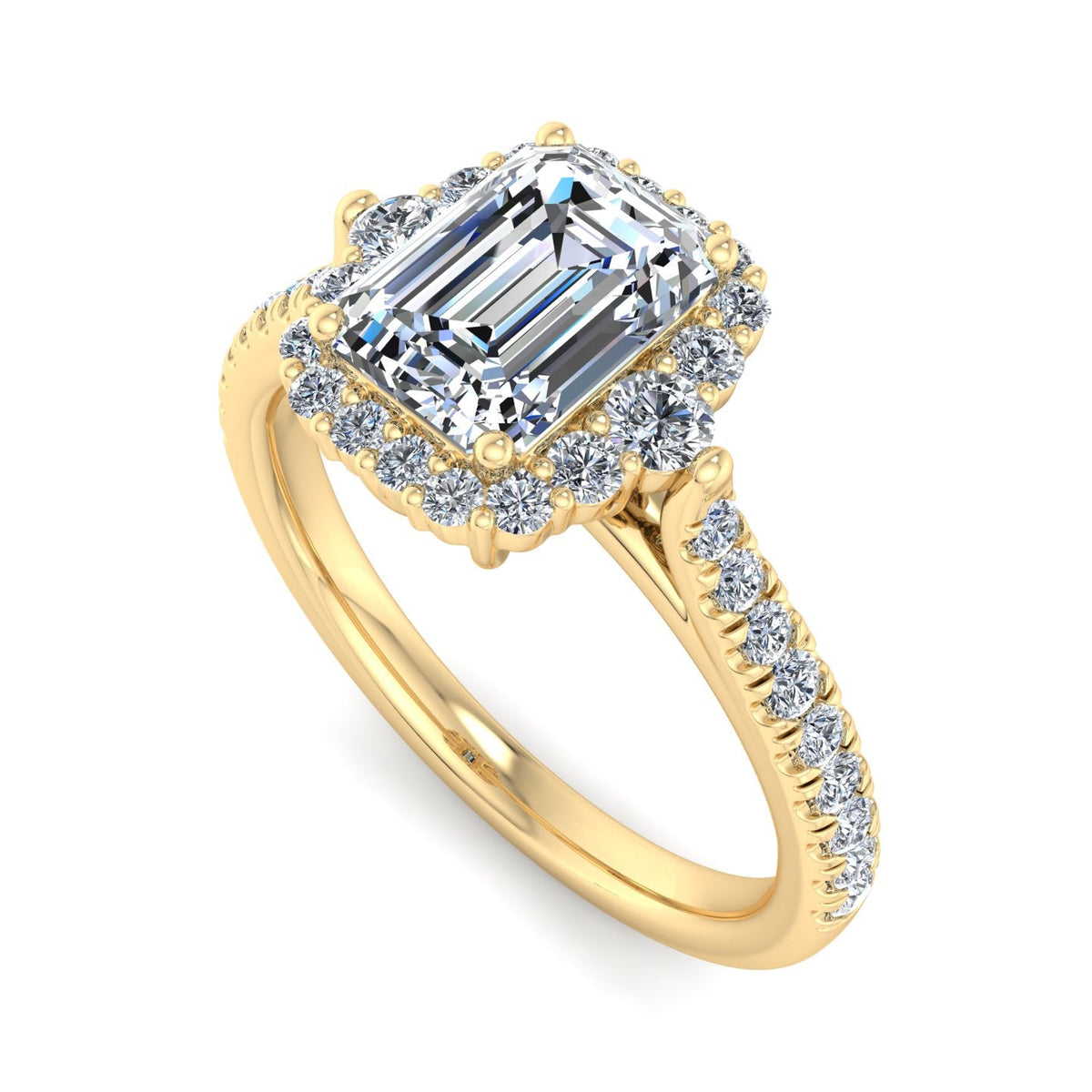 Stella Diamond Halo Engagement Ring