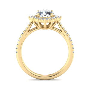 Stella Diamond Halo Engagement Ring in $14K Yellow Gold 18K Yellow Gold$
