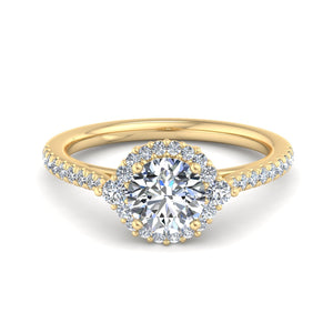 Stella Diamond Halo Engagement Ring in $14K Yellow Gold 18K Yellow Gold$