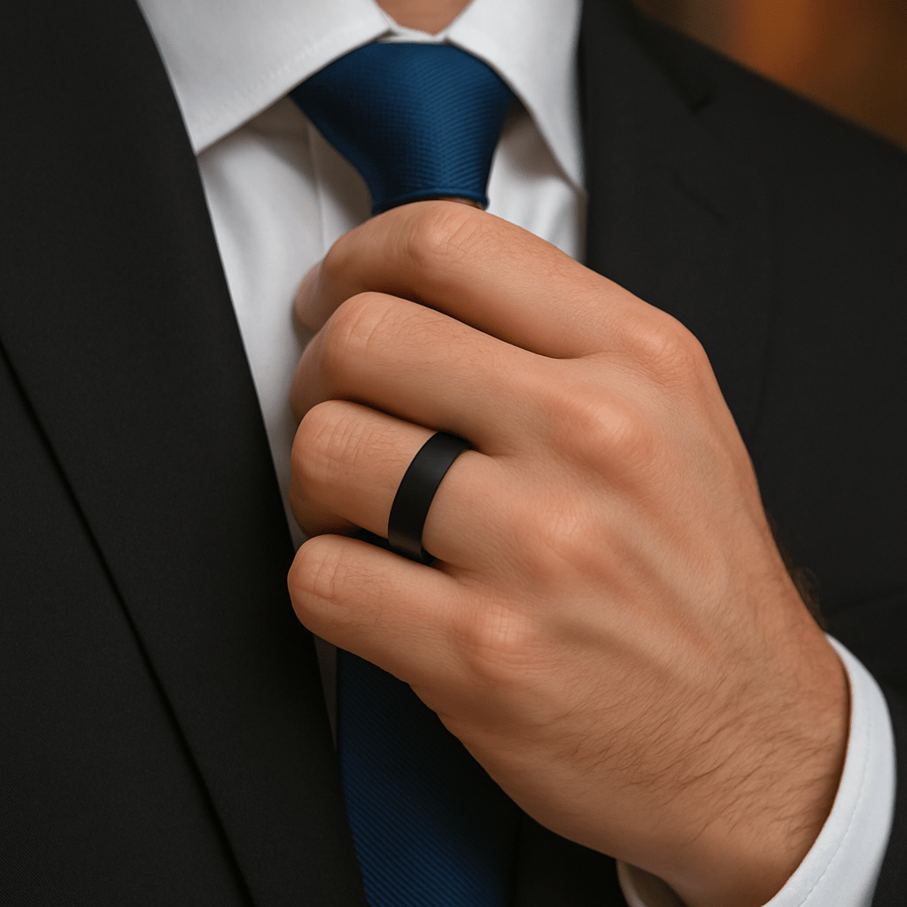 $Matte Black with Electric Blue Edges, Classic Matte Black, Brushed Gold, Polished Silver with Blue Carbon Fiber Inlay, Steel Grey$