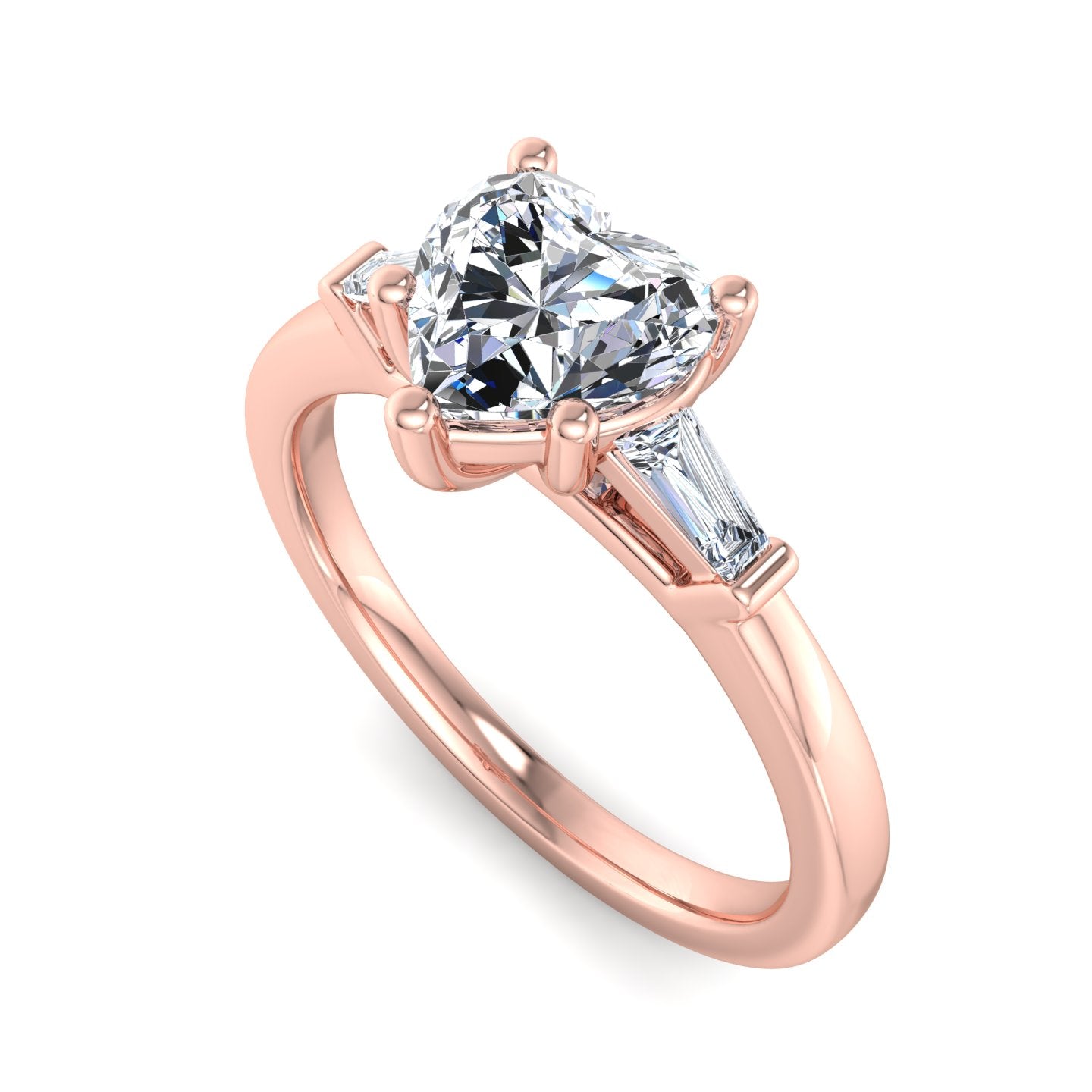 Three-Stone Emerald Cut Engagement Ring – Arc Style