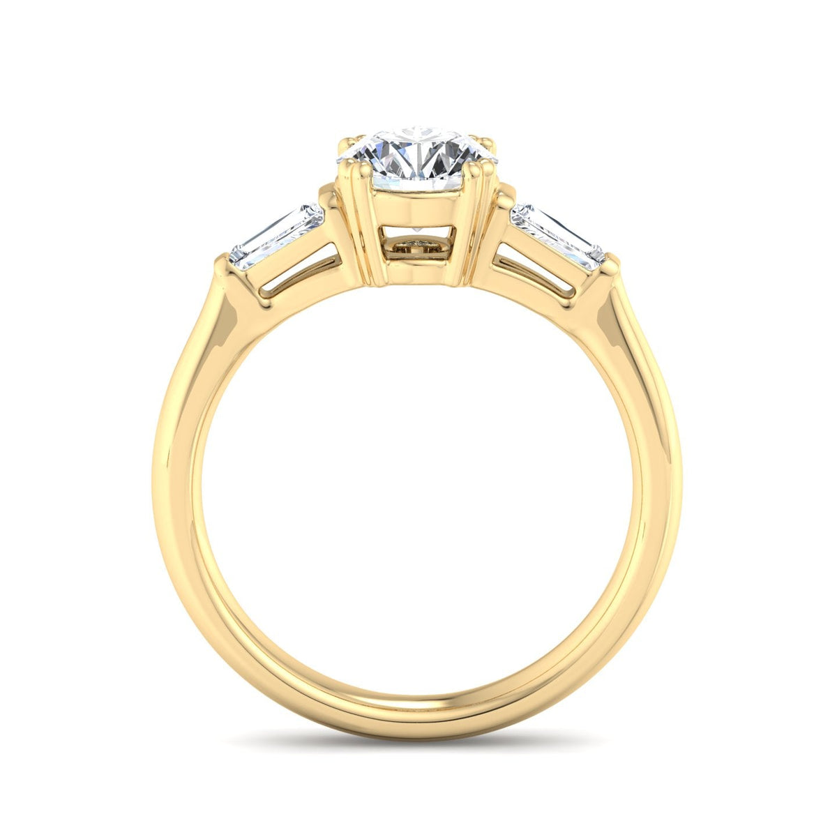 Trio Classic 3-Stone Engagement Ring in $14K Yellow Gold 18K Yellow Gold$