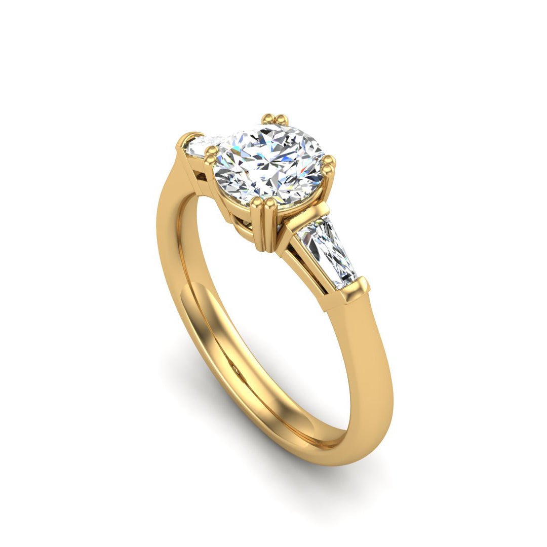 Trio Classic 3-Stone Engagement Ring in $14K Yellow Gold 18K Yellow Gold$