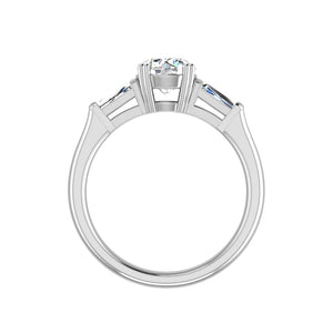 Trio Classic 3-Stone Engagement Ring in  $14K White Gold 18K White Gold Platinum$