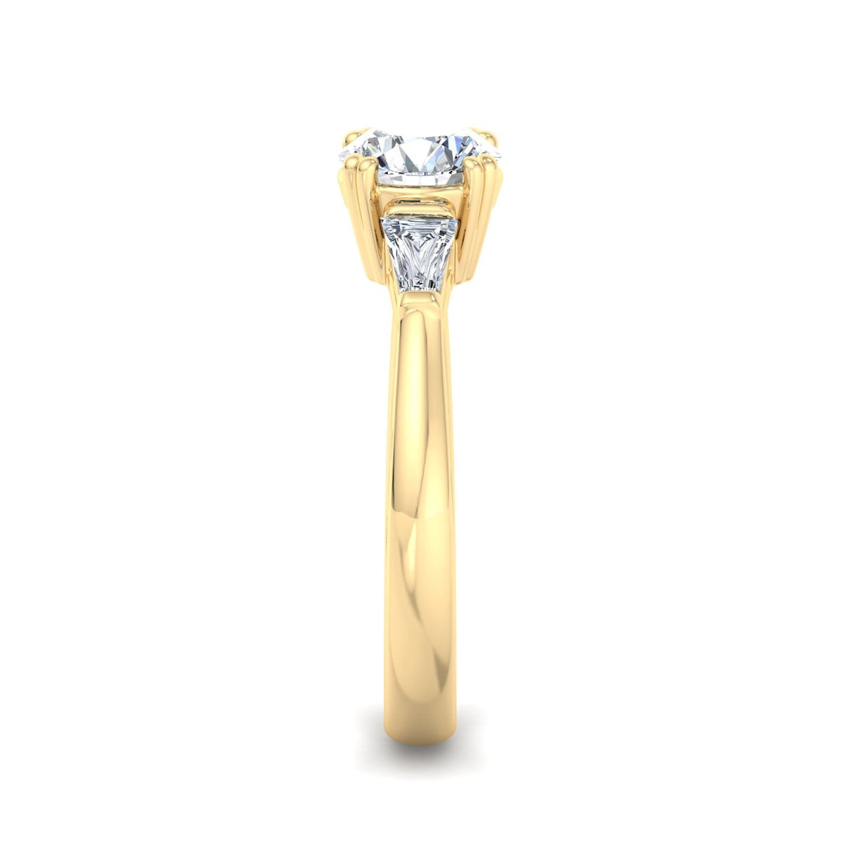 Trio Classic 3-Stone Engagement Ring in  $14K Yellow Gold 18K Yellow Gold$