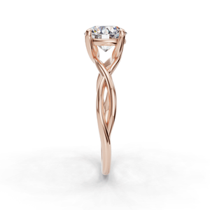 Twine Twist Solitaire Engagement Ring in $14K Rose Gold 18K Rose Gold$ 
