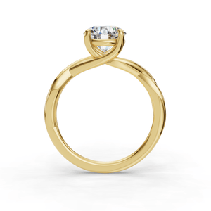 Twine Twist Solitaire Engagement Ring in $14K Yellow Gold 18K Yellow Gold$ 