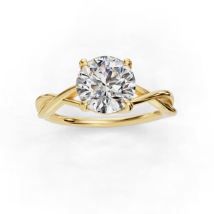 Twine Twist Solitaire Engagement Ring in $14K Yellow Gold 18K Yellow Gold$ 