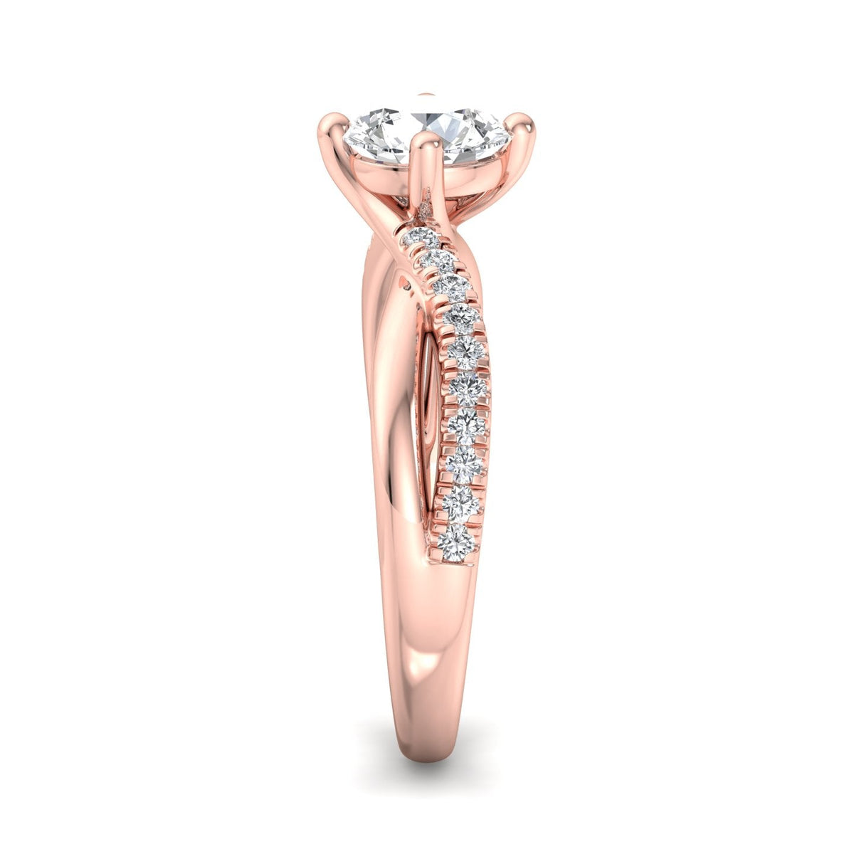 Vale Understated Solitaire Engagement Ring in $14K Rose Gold 18K Rose Gold$