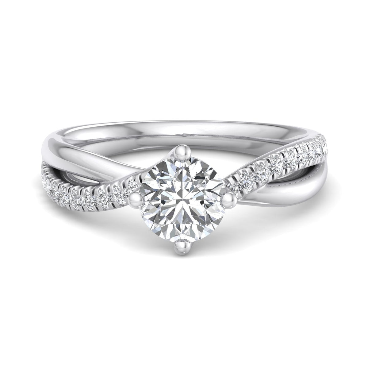 Vale Understated Solitaire Engagement Ring in $14K White Gold 18K White Gold Platinum$