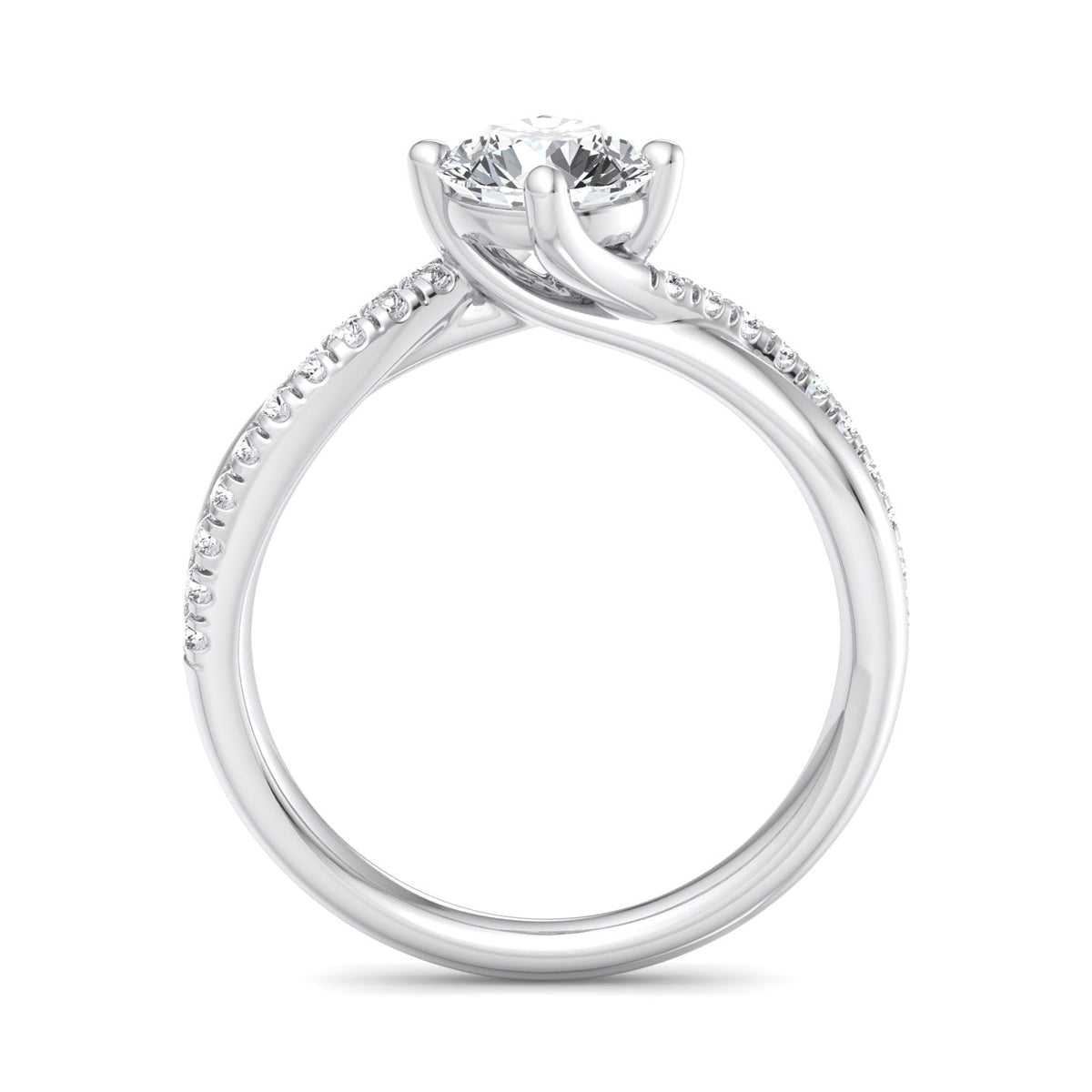 Vale Understated Solitaire Engagement Ring in $14K White Gold 18K White Gold Platinum$