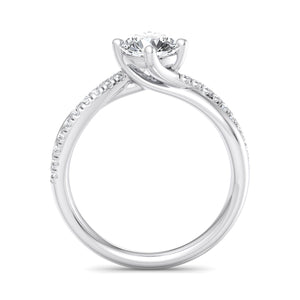 Vale Understated Solitaire Engagement Ring in $14K White Gold 18K White Gold Platinum$ 
