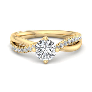 Vale Understated Solitaire Engagement Ring in $14K Yellow Gold 18K Yellow Gold$ 