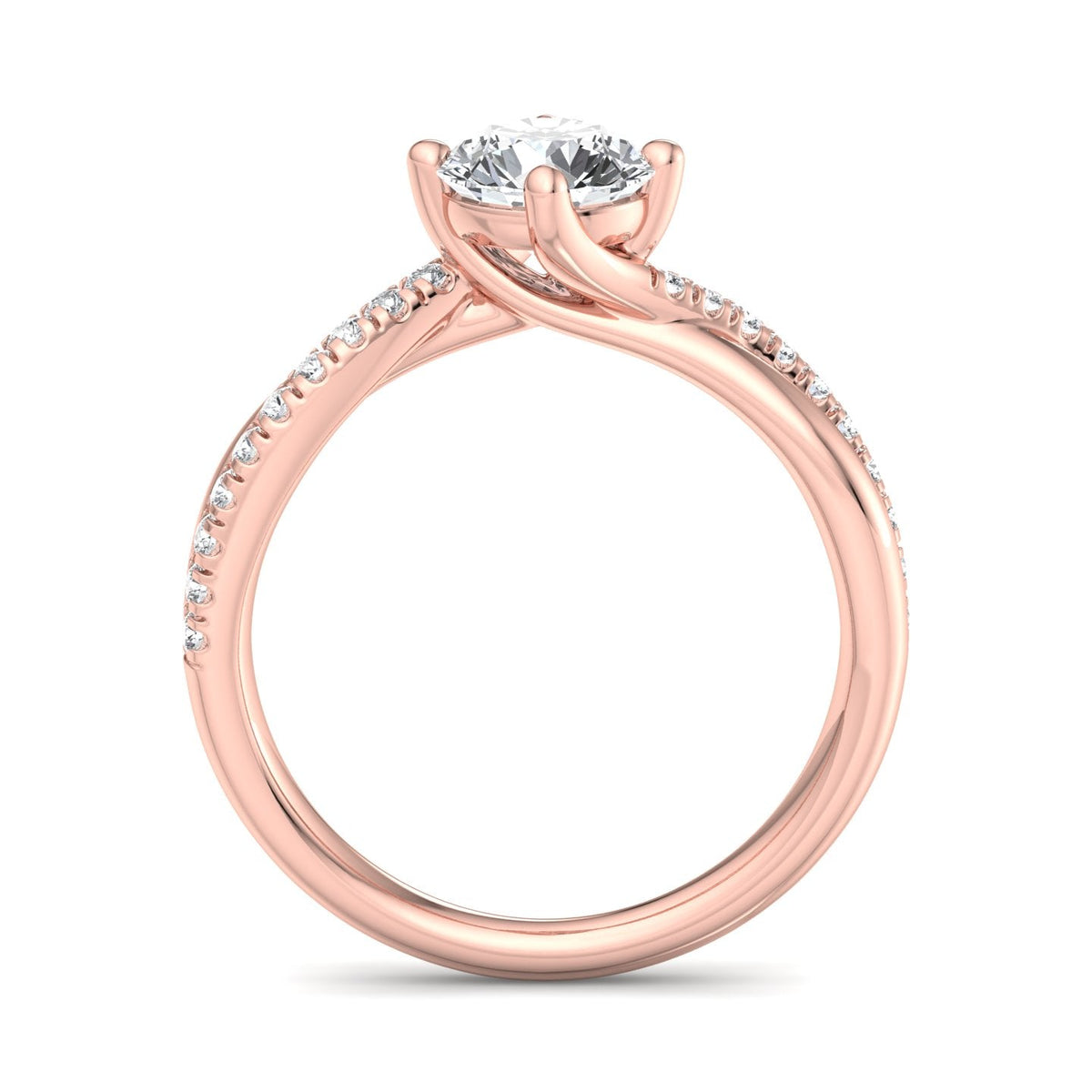 Vale Understated Solitaire Engagement Ring in $14K Rose Gold 18K Rose Gold$