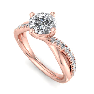 Vale Understated Solitaire Engagement Ring in $14K Rose Gold 18K Rose Gold$ 