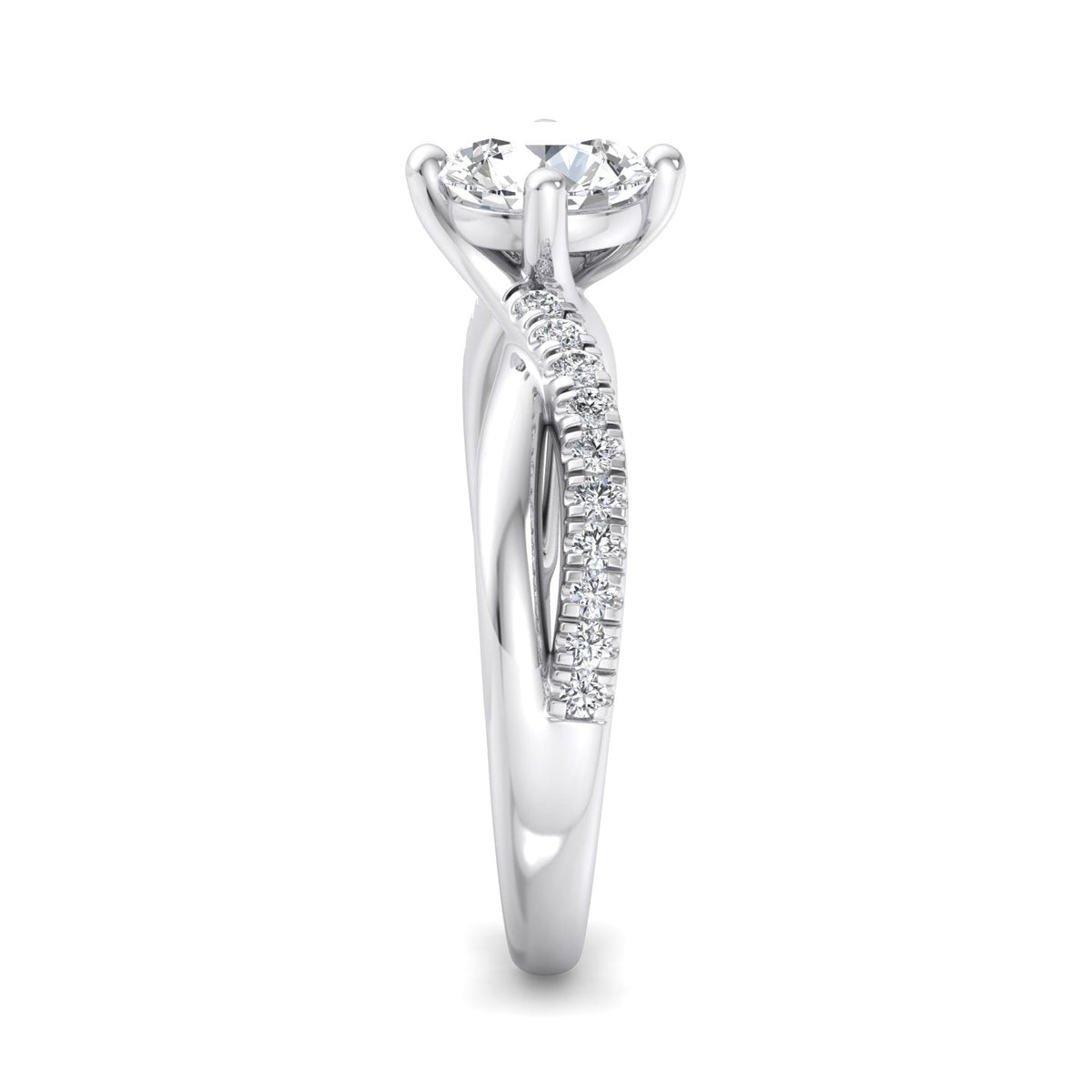 Vale Understated Solitaire Engagement Ring in $14K White Gold 18K White Gold Platinum$