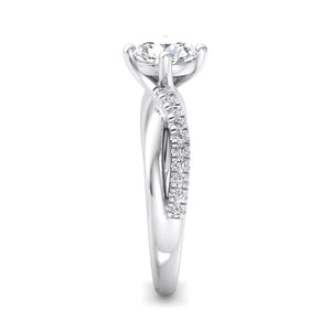 Vale Understated Solitaire Engagement Ring in $14K White Gold 18K White Gold Platinum$ 