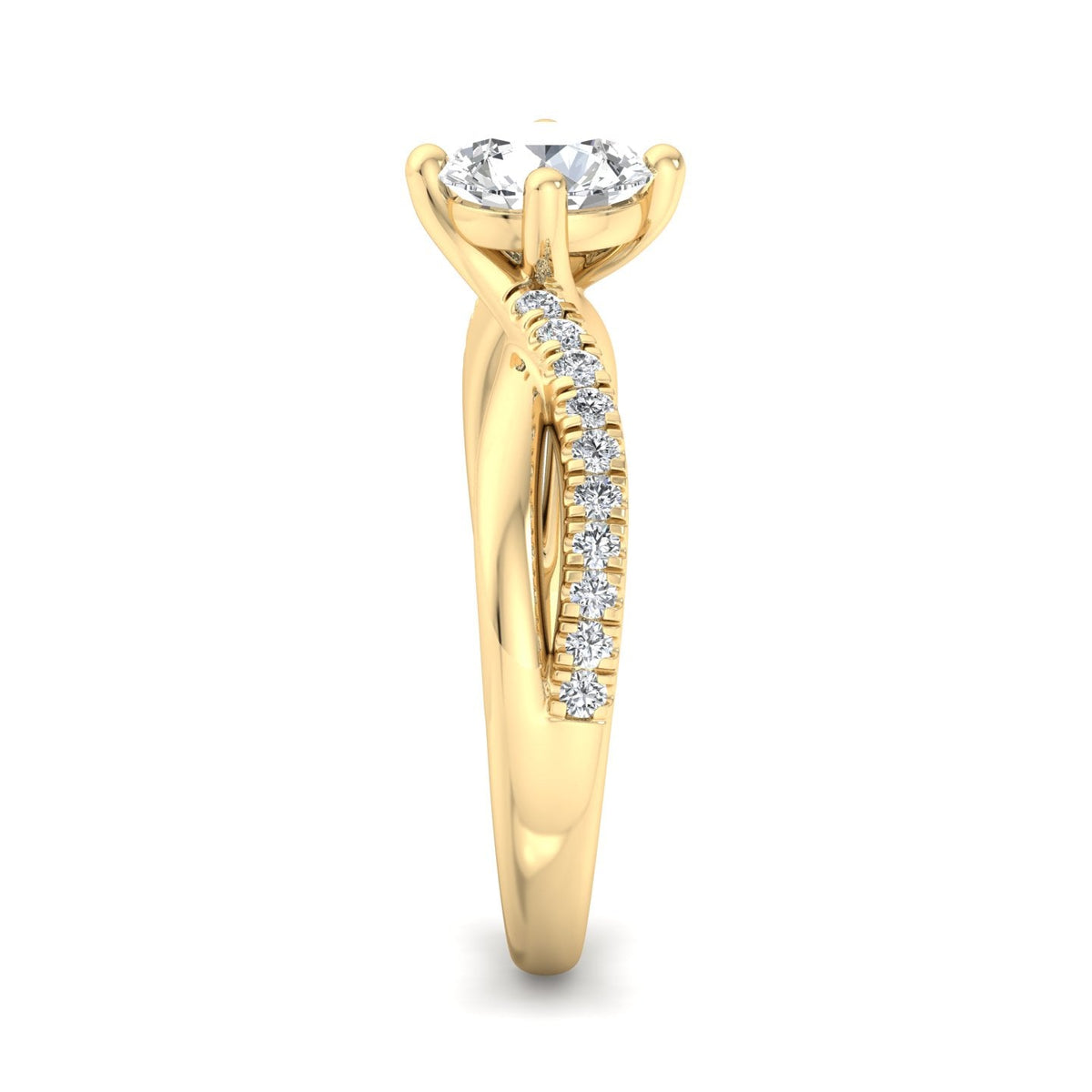Vale Understated Solitaire Engagement Ring in $14K Yellow Gold 18K Yellow Gold$