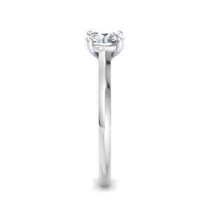 Vela 4 Prong East-West Solitaire Engagement Ring in $14K White Gold 18K White Gold Platinum$
