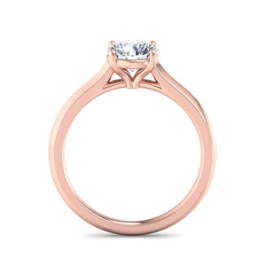 Vela 4 Prong East-West Solitaire Engagement Ring in $14K Rose Gold 18K Rose Gold$ 