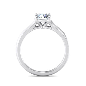 Vela 4 Prong East-West Solitaire Engagement Ring in $14K White Gold 18K White Gold Platinum$