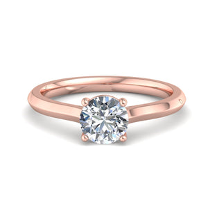 Vela 4 Prong East-West Solitaire Engagement Ring in $14K Rose Gold 18K Rose Gold$ 