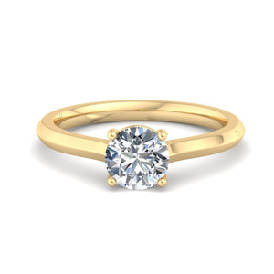 Vela 4 Prong East-West Solitaire Engagement Ring in $14K Yellow Gold 18K Yellow Gold$ 