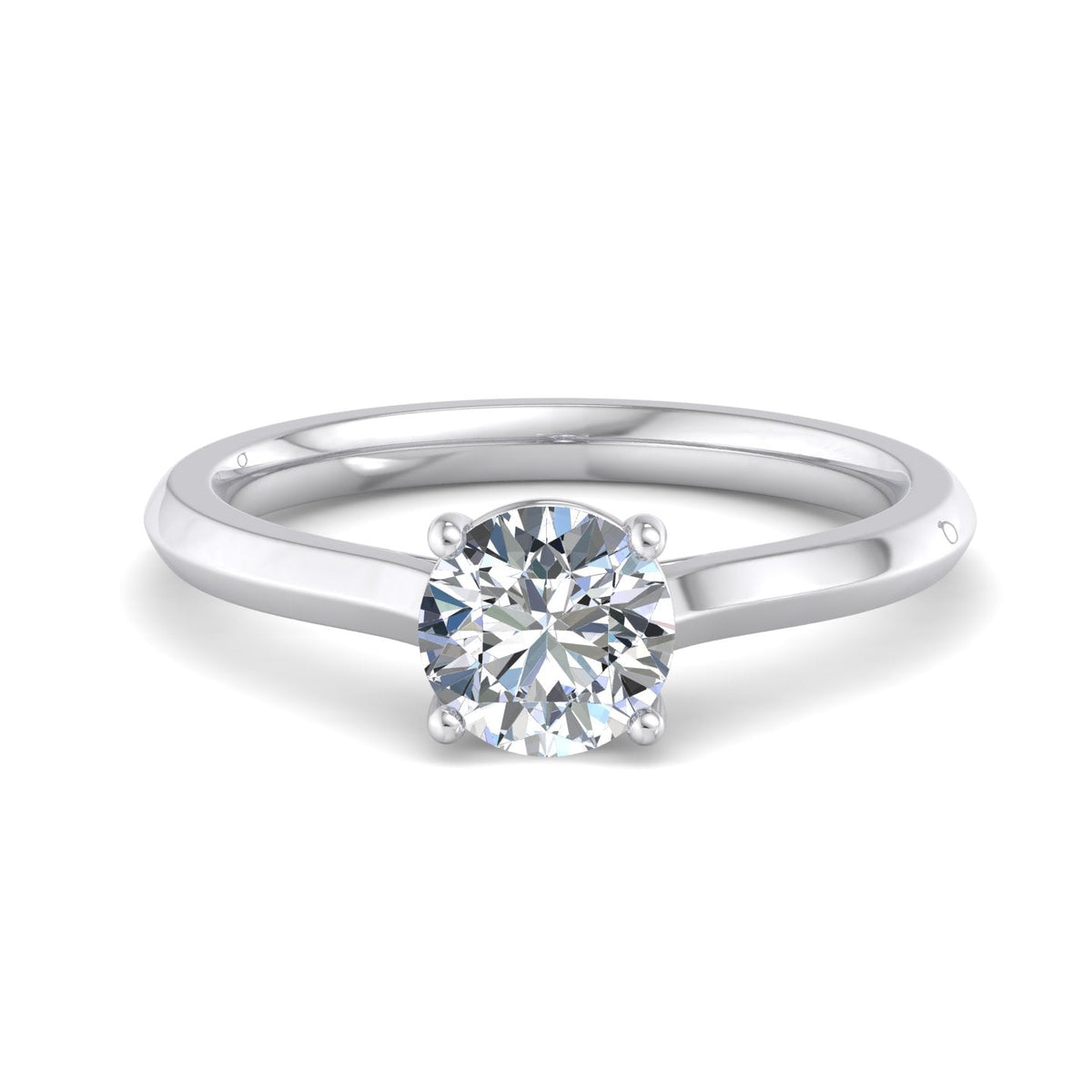 Vela 4 Prong East-West Solitaire Engagement Ring in $14K White Gold 18K White Gold Platinum$