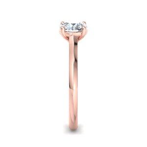 Vela 4 Prong East-West Solitaire Engagement Ring in $14K Rose Gold 18K Rose Gold$ 