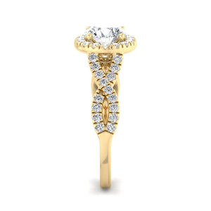 Willow Twist Halo Ring Engagement Ring in $14K Yellow Gold 18K Yellow Gold$ 