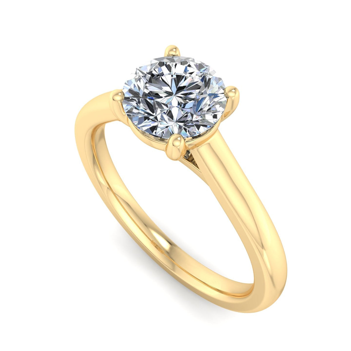 Zara Lightcatcher Solitaire Engagement Ring in $14K Yellow Gold 18K Yellow Gold$