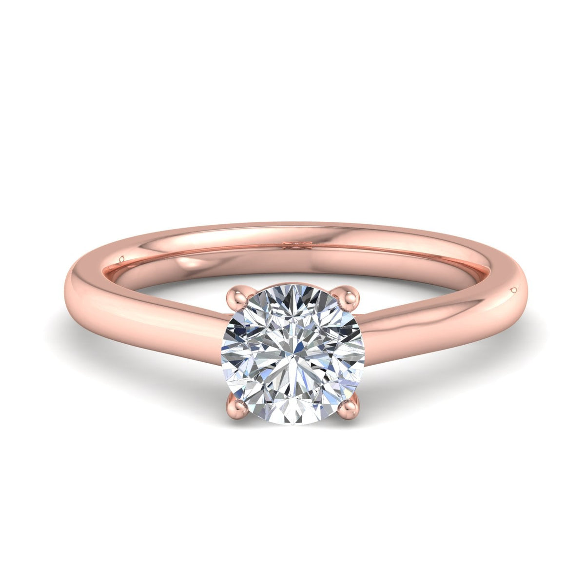 Zara Lightcatcher Solitaire Engagement Ring in $14K Rose Gold$