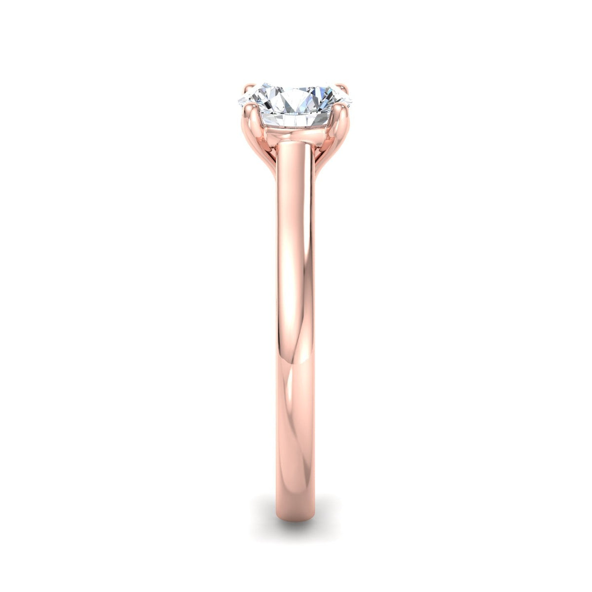 Zara Lightcatcher Solitaire Engagement Ring in $14K Rose Gold$